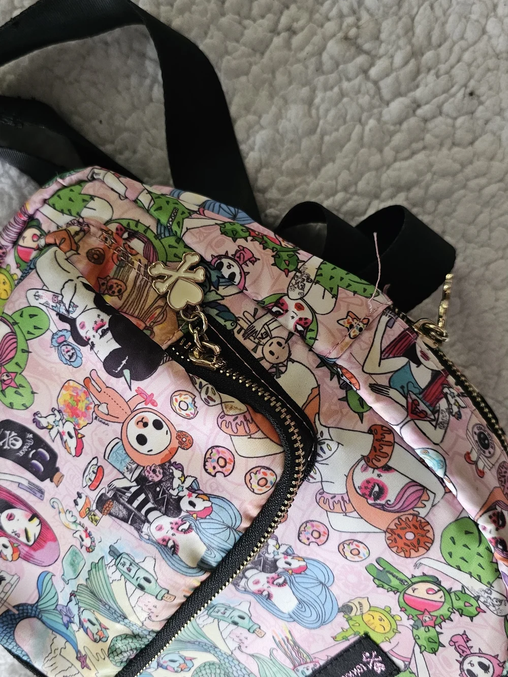 Tokidoki x Valfre Mini Backpack in Pink Character Print